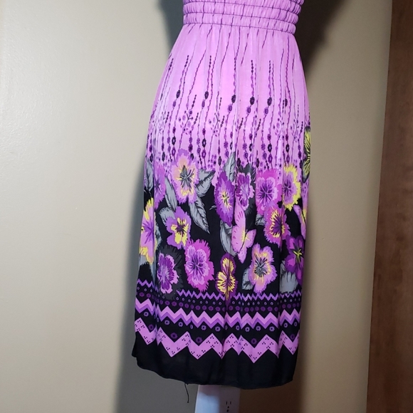 Purple Strapless midi Dress. Kids Size L - Picture 6 of 7